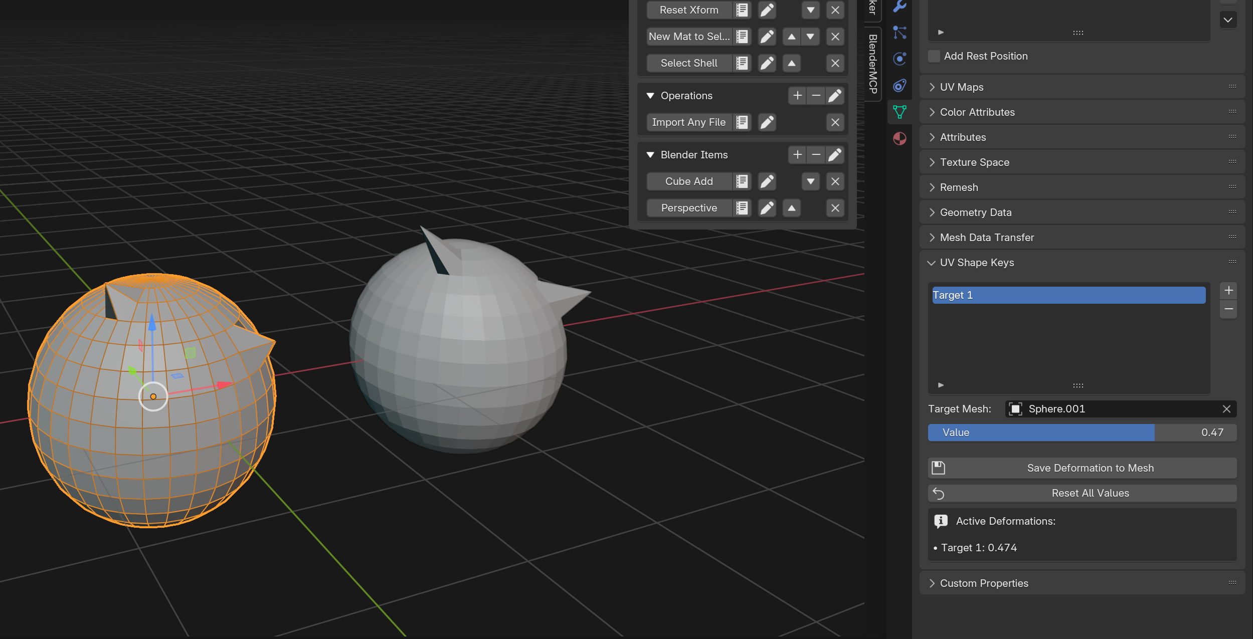 UV shapekeys panel